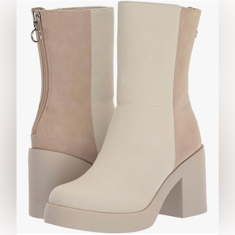 Dirty Laundry NarW Women's Grooves Fashion Boot Two Tone Brown White Size 10